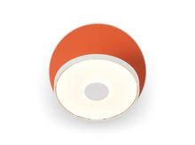 Koncept Inc GRW-S-MWT-MOR-PI - Gravy Wall Sconce - Matte White Body, Matte Orange plates - Plug-in